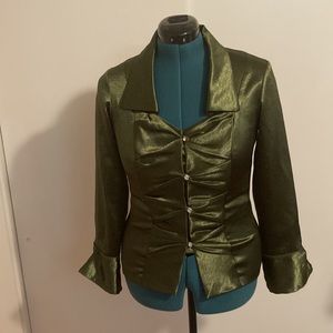 Connected Apparel Satin Blouse